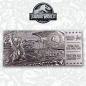 Preview: Jurassic Park Replica Mosasaurus Ticket Ticket (silver plated)