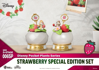 Disney Mini Diorama Stage Statuen Pocket Plants Series Strawberry Special Edition Set 12 cm
