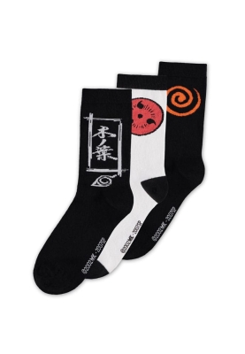Naruto Shippuden Socken 3er-Pack Sasuke Symbol 43-46