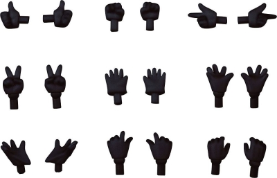 Original Character Zubehör-Set für Nendoroid Doll Actionfiguren Hand Parts Set Gloves Ver. (Black)