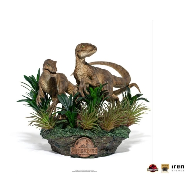 Jurassic Park Deluxe Art Scale Statue Just The Two Raptors