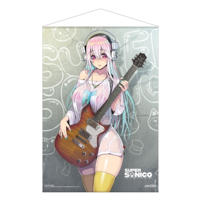 Super Sonico Wallscroll Super Sonico with Guitar 50 x 70 cm
