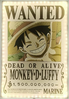 One Piece LED Wandleuchte Wanted Luffy 30 cm