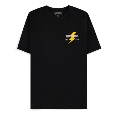 Pokemon T-Shirt Black Pikachu Electrifying Line-art