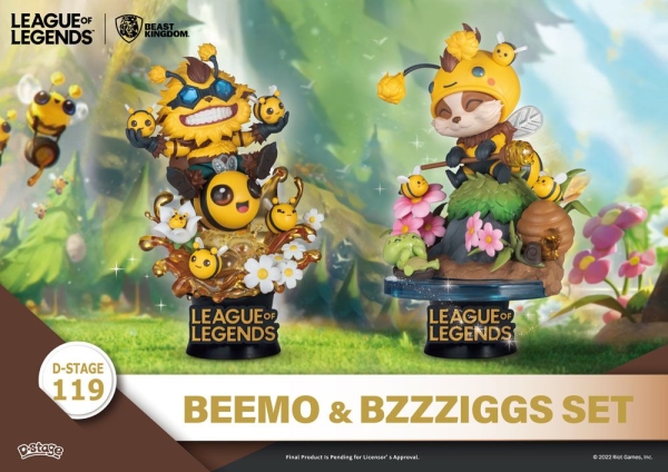 League of Legends D-Stage PVC Dioramen Set Beemo & BZZZiggs 15 cm