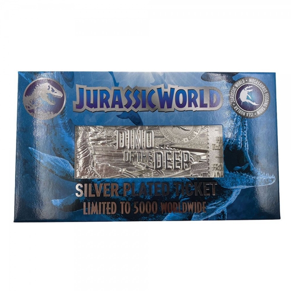 Jurassic Park Replica Mosasaurus Ticket Ticket (silver plated)