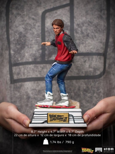 Back to the Future II Art Scale Statue 1/10 Marty McFly on Hoverboard 22 cm