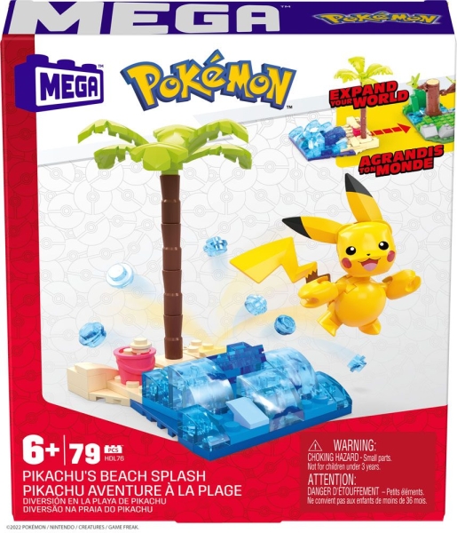 Pokémon Mega Construx Construction Set Pikachu's Beach Splash