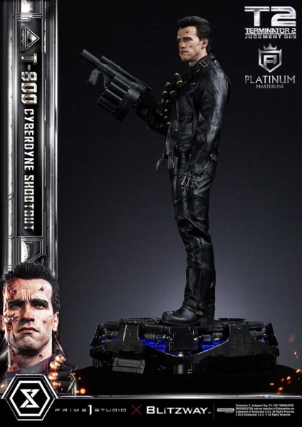 Terminator 2 Platimum Masterline Series Statue 1/3 T-800 Cyberdyne Shootout 74 cm