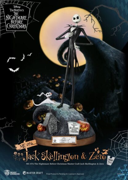 Nightmare before Christmas Master Craft Statue Jack Skellington & Zero 39 cm – Bild 4