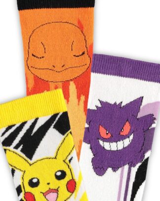 Pokémon Socken 3er-Pack Pikachu, Charmander, Gengar 43-46