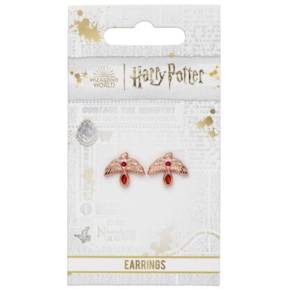 Harry Potter Ohrringe Fawkes (Vergoldet) – Bild 2