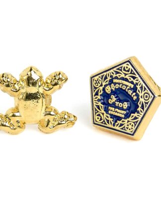 Harry Potter Ohrringe Chocolate Frog & Box (Vergoldet)