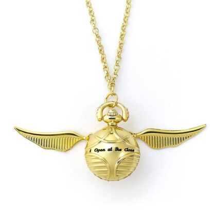 Harry Potter Halskette mit Uhr Goldener Schnatz (vergoldet) – Bild 2