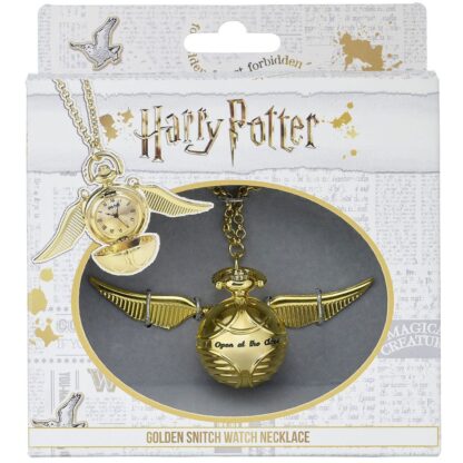 Harry Potter Halskette mit Uhr Goldener Schnatz (vergoldet) – Bild 3