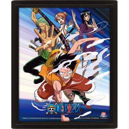 One Piece 3D-Effekt Poster Straw Hat Pirates Assault 26 x 20 cm