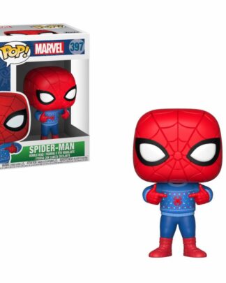 Marvel Comics POP! Marvel Holiday Vinyl Wackelkopf-Figur Spider-Man (Ugly Sweater) 9 cm