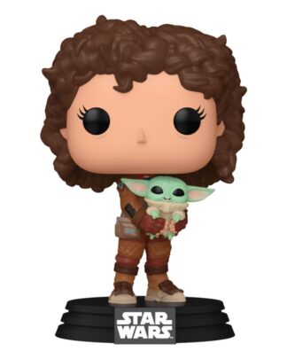 Star Wars: The Mandalorian POP! Vinyl Figur Peli Motto W/Grogu 9 cm