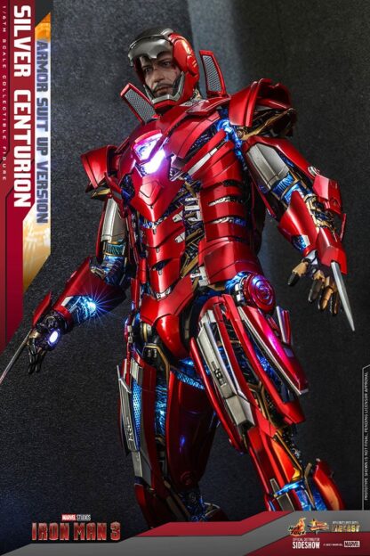 Iron Man 3 Movie Masterpiece Actionfigur 1/6 Silver Centurion (Armor Suit Up Version) 32 cm – Bild 11