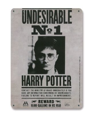 Harry Potter Blechschild Undesirable No. 1 15 x 21 cm