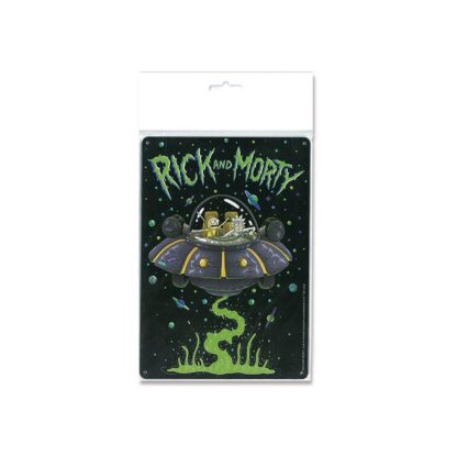 Rick & Morty Blechschild Spaceship 15 x 21 cm – Bild 2