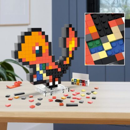 Pokémon MEGA Bauset Glumanda Pixel Art – Bild 3