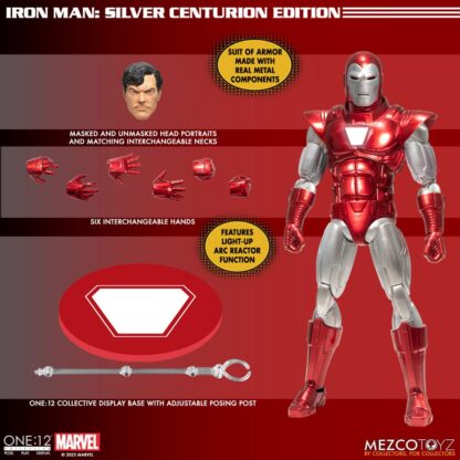Marvel Actionfigur 1/12 Iron Man (Silver Centurion Edition) 16 cm – Bild 10