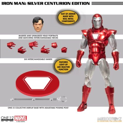 Marvel Actionfigur 1/12 Iron Man (Silver Centurion Edition) 16 cm – Bild 11