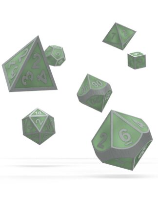 Oakie Doakie Dice Würfel RPG-Set Metal Glow in the Dark - Druid's Blaze (7)