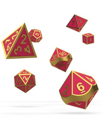 Oakie Doakie Dice Würfel RPG-Set Metal Glow in the Dark - Golden Princess (7)