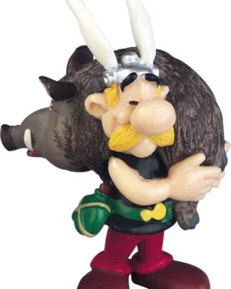 Asterix Figur Asterix mit Wildschwein 6 cm