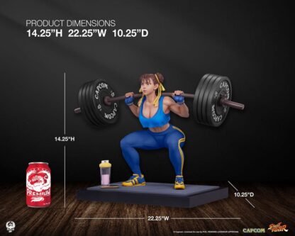 Street Fighter Premier Series Statue 1/4 Chun-Li Powerlifting (Alpha Edition) 37 cm – Bild 3