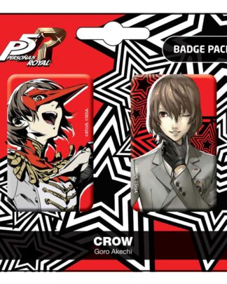 Persona 5 Royal Ansteck-Buttons Doppelpack Crow / Goro Akechi