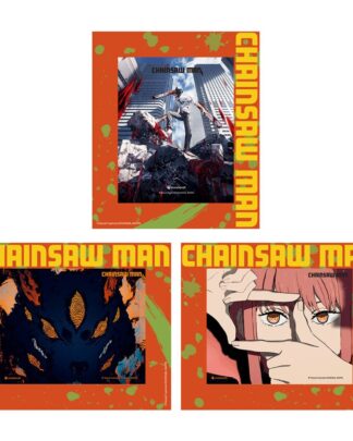 Chainsaw Man 3D-Effekt Karten im Rahmen 3er Set 17 x 13 cm