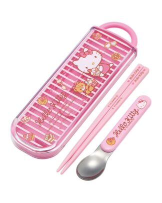 Hello Kitty Essstäbchen & Löffel Sweety pink