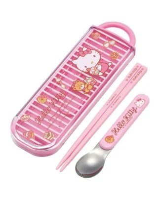 Hello Kitty Essstäbchen & Löffel Sweety pink