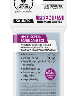 Ultimate Guard Premium Soft Sleeves für Brettspielkarten Mini European (50)