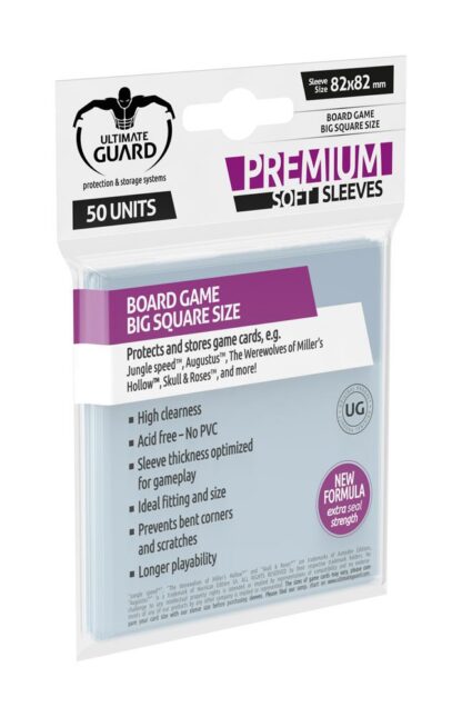 Ultimate Guard Premium Soft Sleeves für Brettspielkarten Quadratisch Groß (50) – Bild 2
