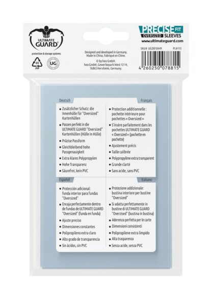 Ultimate Guard Precise-Fit Sleeves Oversized Transparent (40) – Bild 3