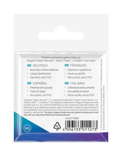 Ultimate Guard Premium Sleeves für Brettspielkarten Quadratisch Klein (50) – Bild 4