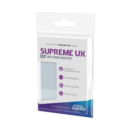 Ultimate Guard Supreme UX 3rd Skin Sleeves Standardgröße Transparent (50) – Bild 2