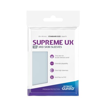 Ultimate Guard Supreme UX 3rd Skin Sleeves Standardgröße Transparent (50) – Bild 3
