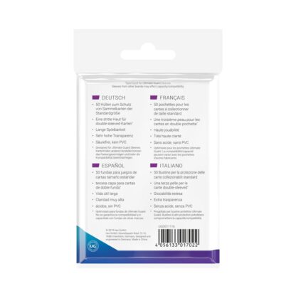 Ultimate Guard Supreme UX 3rd Skin Sleeves Standardgröße Transparent (50) – Bild 4