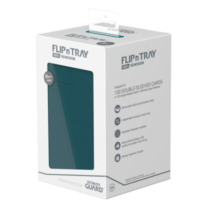 Ultimate Guard Flip`n`Tray 100+ XenoSkin Monocolor Petrolblau – Bild 8
