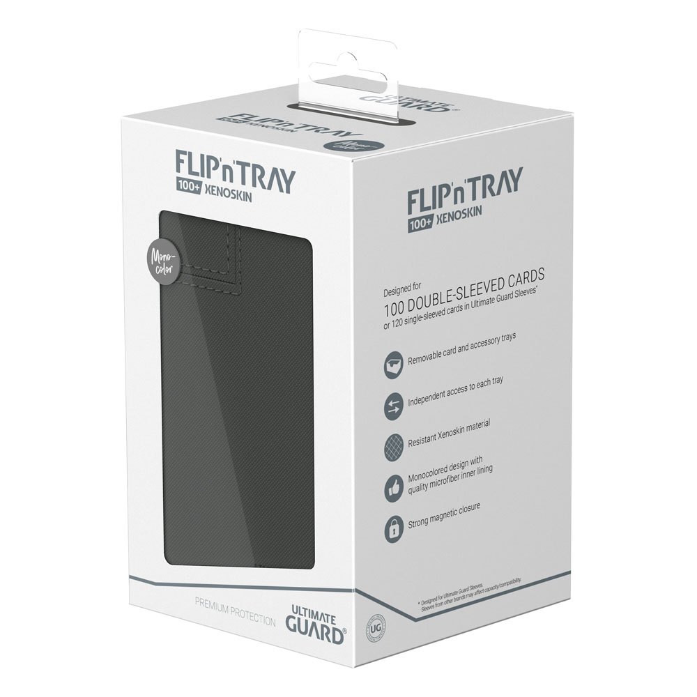 Ultimate Guard Flip`n`Tray 100+ XenoSkin Monocolor Grau – Bild 8