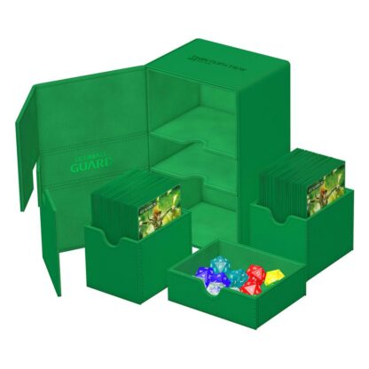 Ultimate Guard Twin Flip`n`Tray 160+ XenoSkin Monocolor Grün – Bild 6