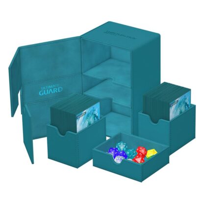 Ultimate Guard Twin Flip`n`Tray 160+ XenoSkin Monocolor Petrolblau – Bild 6