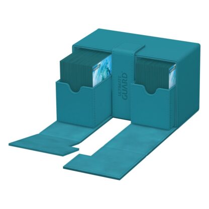 Ultimate Guard Twin Flip`n`Tray 160+ XenoSkin Monocolor Petrolblau – Bild 7