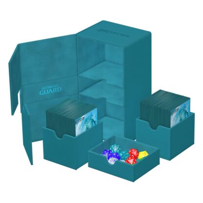 Ultimate Guard Twin Flip`n`Tray 200+ XenoSkin Monocolor Petrolblau – Bild 5