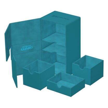 Ultimate Guard Twin Flip`n`Tray 200+ XenoSkin Monocolor Petrolblau – Bild 6